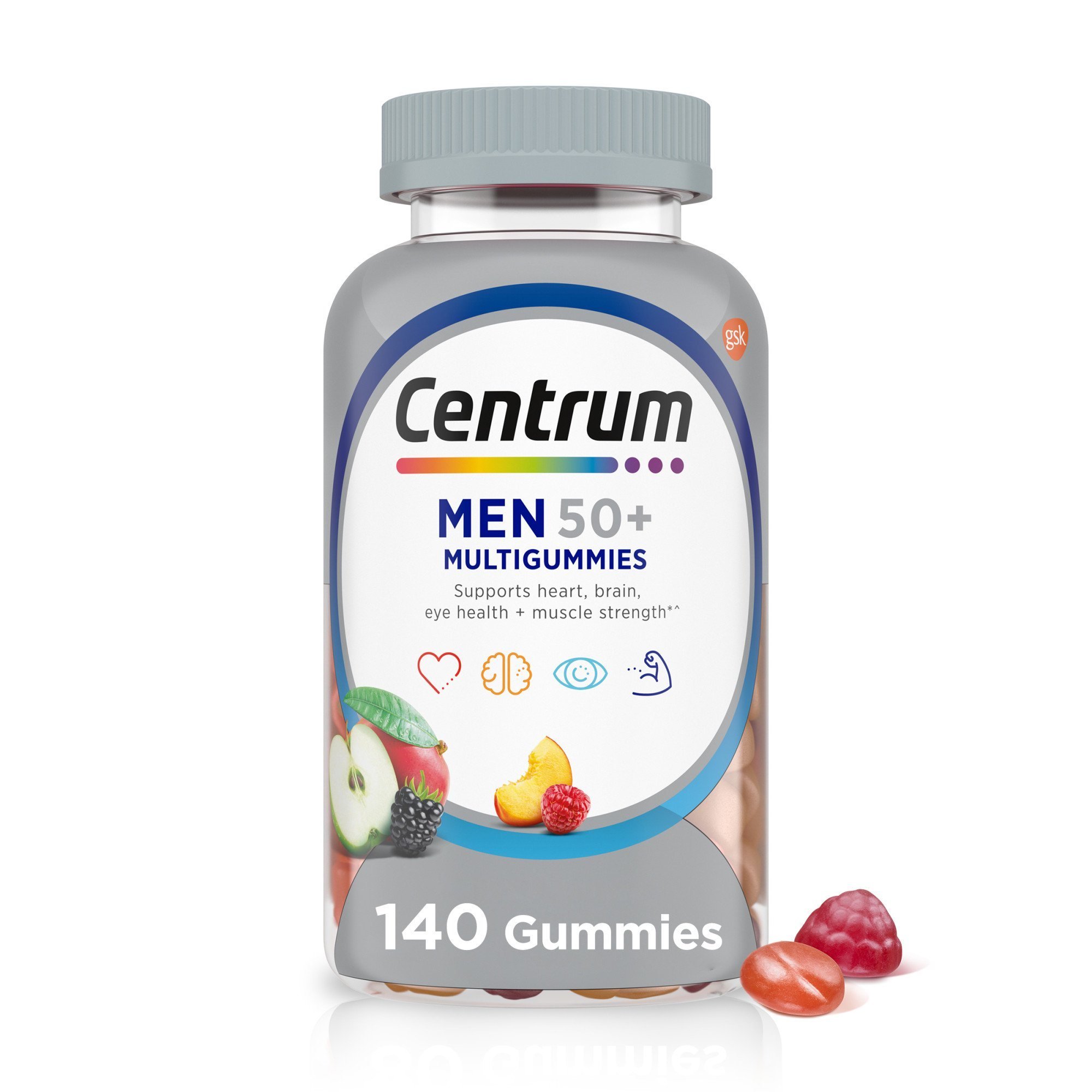 Centrum Multigummies for Men 50 Plus; Multivitamin/Multimineral Supplement; 140 Count - Centrum Centrum Multigummies for Men 50 Plus; Multivitamin/Multimineral Supplement; 140 Count - Centrum