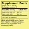 Spring Valley Acetyl L-Carnitine HCI 400 mg + Alpha Lipoic Acid 200 mg Capsules, 50 Count - Spring Valley